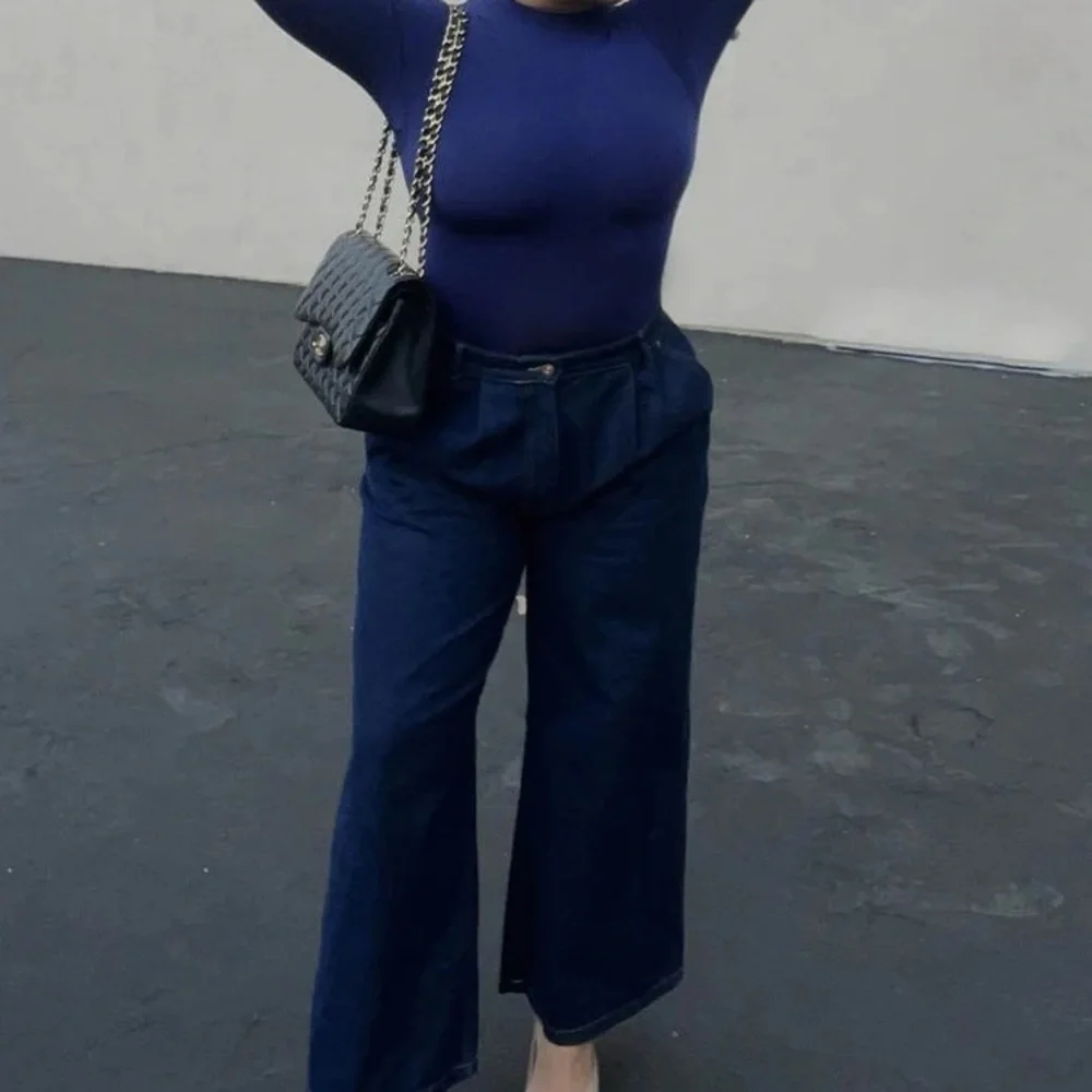 Pinsy Long Sleeve Butter Sculpt Seamless Bodysuit - Midnight Navy - 1X
